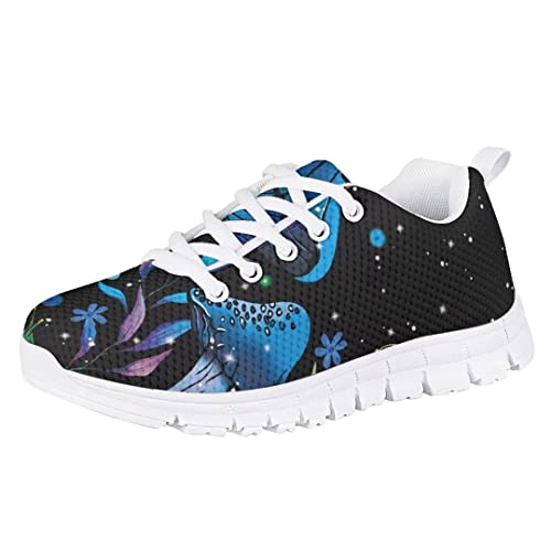 Pinupub Kids Lace-up Sneakers Novelty Print Running Walking Basketball Casual Tennis Sports Shoes