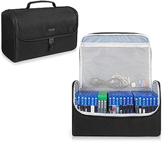 Trunab Game Disc Carrying Bag Hold Up to 24 Discs, Portable Storage Case Gaming Disk Organisers, Compatible with Xbox 360/Xbox One/Xbox Series X/S/PS4/PS4 Pro/PS3/PS5, Black - Patented Design