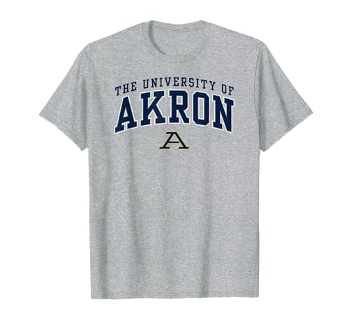 Akron Zips Arch Over Gray Officially Licensed T-Shirt