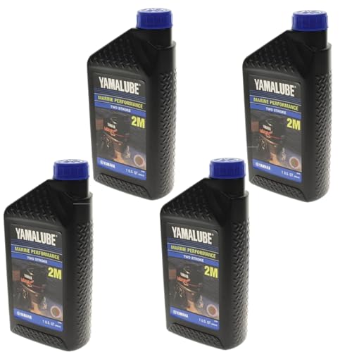 Image of Yamaha Yamalube Outboard 2M Marine 2-Stroke Oil- 4 Quarts, #LUB-2STRK-M1-12