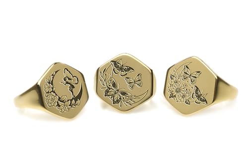 Bague lune et papillon en or le bijou bohème pour votre quotidien - 6
