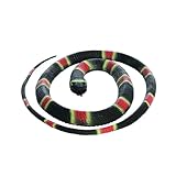 Aurora® Toys Timeless Habitat™ Coiled Coral Snake Toy - Imaginative Play - Unplugged Play - Black & Red 48 Inches