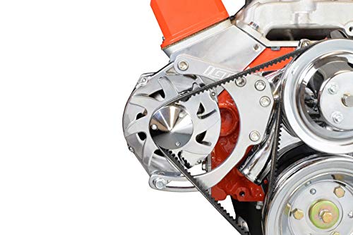 Ict Billet Sbc Alternator/Power Steering Pump Accessory Drive Bracket Kit For Double Hump Heads 305 327 350 383 5.0L 5.7L V8 Designed & Manufactured In The Usa 551576 #TOP3