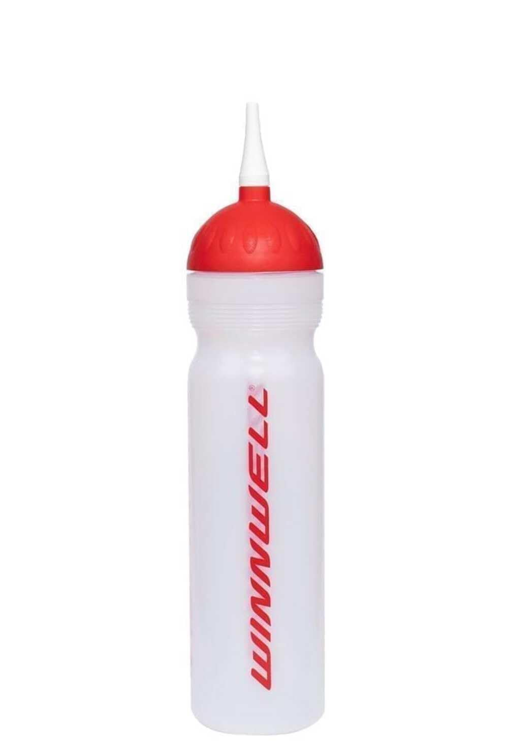 Winnwell HOCKEY WATER BOTTLE 1LT CLEAR/RED