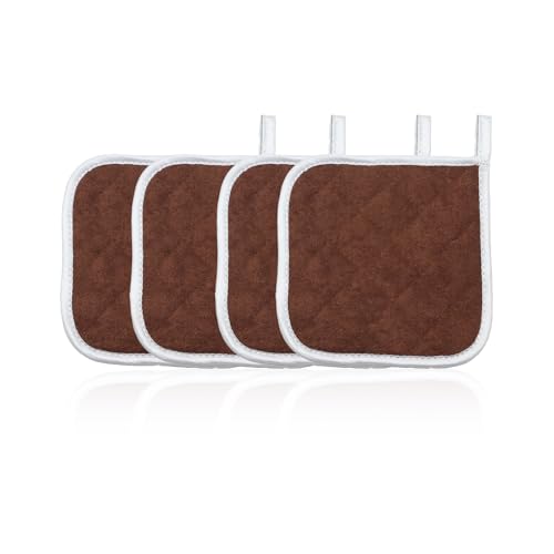 4 PCS Pot Holder, Pot Holders Heat Resistant Cotton Oven Cloth Hot Pads Potholders for Kitchen, Camping, BBQ & Microwave (Red) - Cosy Home Interiors 4 PCS Pot Holder, Pot Holders Heat Resistant Cotton Oven Cloth Hot Pads Potholders for Kitchen, Camping, BBQ & Microwave (Red)