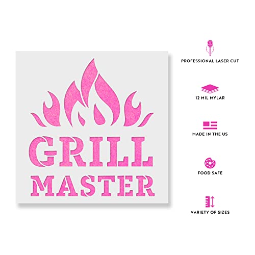 Grill Master Summer BBQ Stencil - Perfect for Bright and Sunny Summer Decor - Thumbnail 2