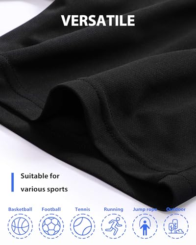 BEARAE Boys Athletic Shorts, Quick Dry Youth Basketball Shorts with Pockets Elastic Waistband, Sport Cargo Short Activewear4