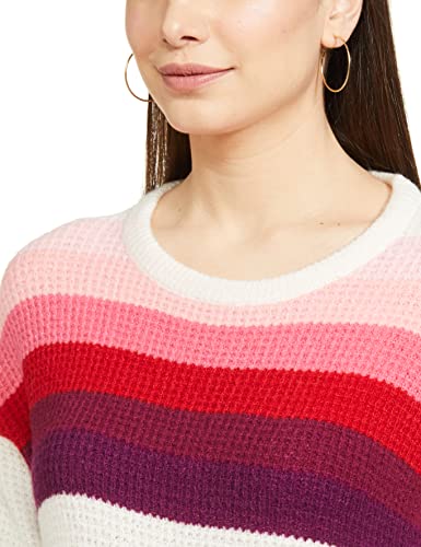 Image of Max Women Colourblock Drop Shoulder Acrylic Round Neck Sweater