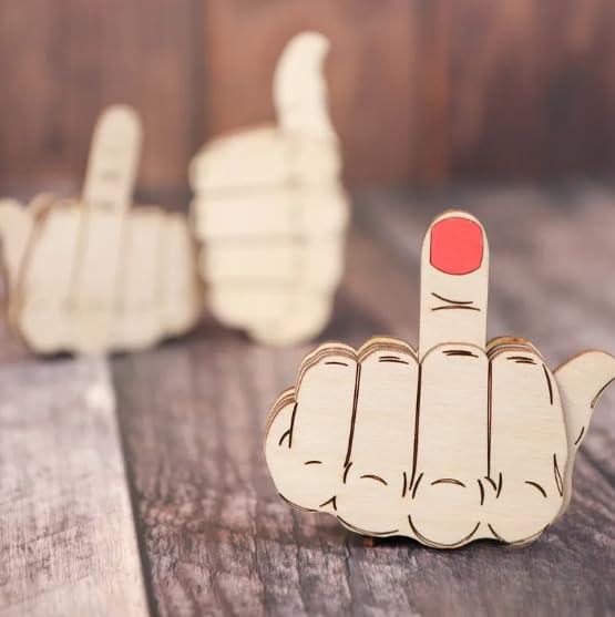 Lonsy Automatic Middle Finger,Middle Finger Decoration,Flip Off or