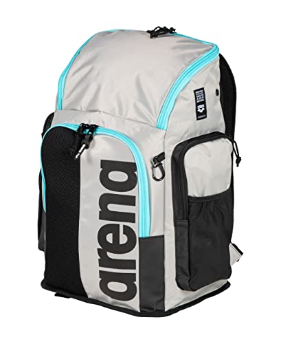 Image of ARENA Spiky III Backpack 45 Swimming Athlete Sports Gym Rucksack Large Training Gear Equipment Swim Bag for Men and Women, 45 Liters, Ice /Blue Sky