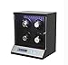 Produktbild Yeer 4 Automatische Uhrenbeweger LCD-Monitor 5 Modi Holz Aufbewahrungskoffer Klavierlack Schwarz Glanz Armbanduhrenbeweger Rotator Premium Silent Motor Fernbedienung-35 × 30 × 40CM (Color : Black)
