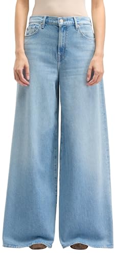 Jean Marie Wide Leg 7 For All Mankind Seabreeze bleu clair en taille 23W pour femme