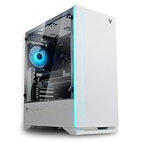 Zalman VRLA Legacy ATX Mid-Tower Gaming PC Case - Illuminated RGB LED Stripes w/RGB Fan - Premium Tinted Glass Side Panel, White