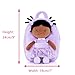 Onetoo Toddler Kids Backpack with Soft Tanned Baby Dolls in Purple Star Dress 9.5