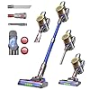 Cordless Vacuum Cleaner,Stick Vacuum 45KPA/450W/60min,Wall-mounted Charging/V-shaped Anti-Tangle,with Self-standing Function and Removable Battery,Vacuum Cleaner for Pet Hair,Carpets and Hard Floors