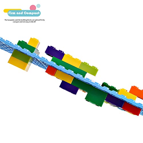 Image of 3 Classic Building Plates Compatible with the Classic, 1 Green Plate (25 x 25 cm) and 2 Stackable Base Plates (25 x 12.5 cm) for Building Towers and Multi-storey Buildings (3 Pieces)
