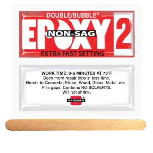 Hardman Double Bubble Red Non-Sag (Thixotropic) Epoxy Gel - Extra Fast Setting 3-5 Minute (#04008) 100 Packs
