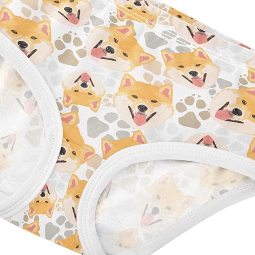 Girls' Underwear Shiba Inu Dog Cotton Stretch Comfort Toddler Panties4