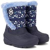 Trespass Unisex Kids Snow Boots Runa - Waterproof Outsole, Hook and Loop Fastening, Sherpa Lining, Traction Sole, PVC/Textile Upper, Textile Lining, TPR Outsole