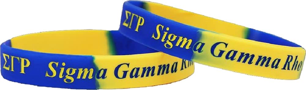 Phi Beta SigmaSigma Gamma Rho Silicone Bracelet, Silicone, silicone