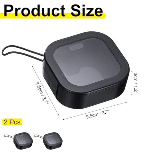 QUARKZMAN Haargummi-Aufbewahrungsbox, 2 Stück Haarschmuck-Organizer, Tragbarer Haargummi-Halter-Organizer Dose, Optimal Für Reisen Für Haargummi, Haarklammer, Haar-Zubehör, Schwarz
