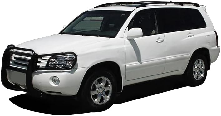 Black Horse Grille Brush Bumper Guard Modular Black Compatible with 2001-2007 Toyota Highlander-17TL26MA