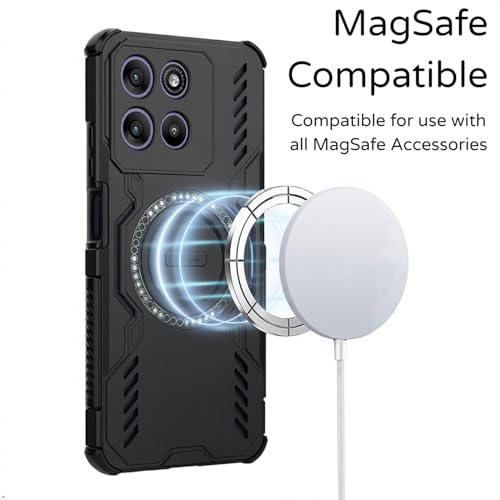 Image of ShieldTech Back Cover Case for Motorola Moto Edge 60 Pro 5G | 360 Protection Mobile Phone Case Mag-Safe | Motorola Edge 60 Pro Back Case | Moto Edge 60Pro Back Case - Black TPU+PC