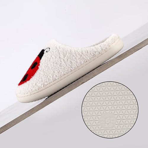 Image of Women's Men's Strawberry Slippers Cute Fruit Home Slippers Winter Fuzzy Memory Foam Fluffy Warm House Shoes