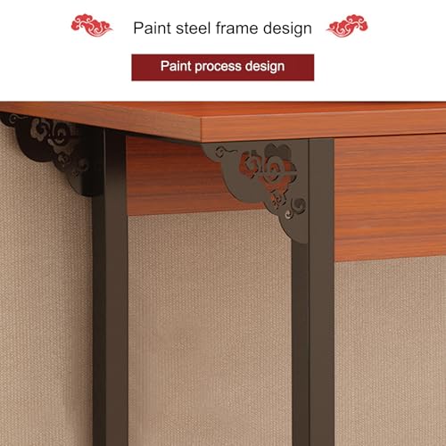 Table d'autel chinoise multifonctionnelle marron meuble de dévotion bas 60 cm
