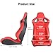 2 Pieces Universal Racing Seats with Dual Lock Sliders, Red PVC Leather, For Car Use（Left and Right）