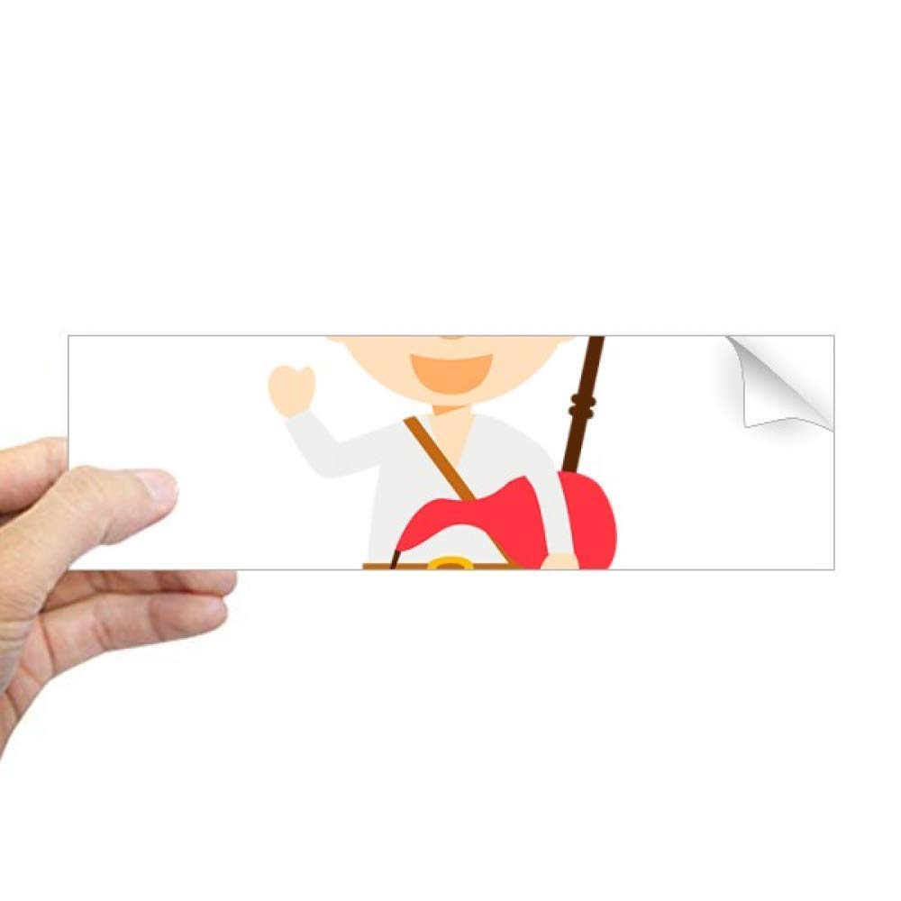 Autocollant rectangulaire pour fenêtre motif Écosse rouge vert dessin animé pour vitrage