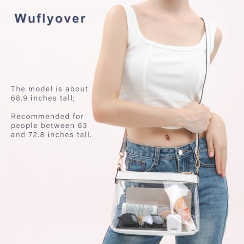 Image of Wuflyover Clear Bag for Stadium Events, Clear Purse for Women