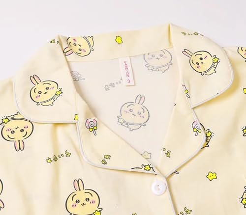 Cartoon Pajamas Set Petite Women Girls 2 Piece Pjs Sets Long Sleeve Sleepwear Nightwear Shirt and Pants Set3