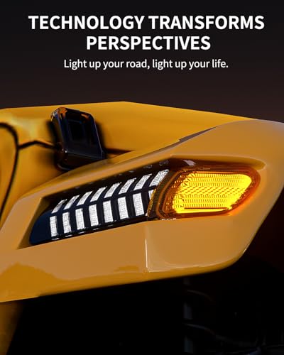 Image of Smoke Lens LED Fender Light Kit LED Turn Signal Lights with DRL & Side Marker Lights Compatible with Jeep Wrangler JL Sport Jeep Gladiator JT Sport 2018-2024 (Short Version)