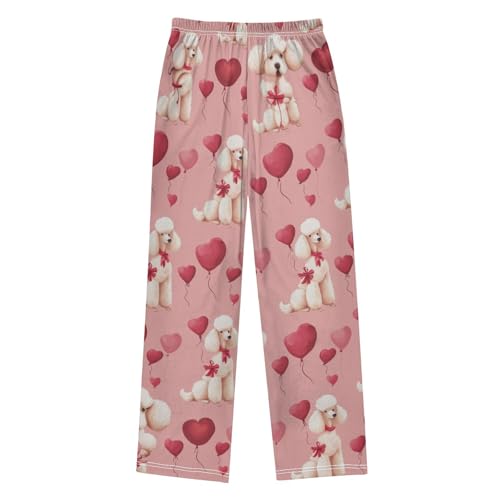 ZZXXB Poodle Balloons Boys Long Pants Soft Trousers Elastic Waist Kids Lounge Bottoms with Pockets S-XL2
