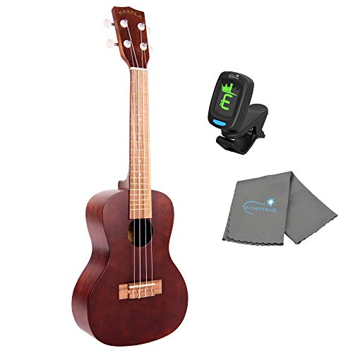 Kala Makala Concert Ukulele Mahogany Satin Finish MK-C Bundle with a Tuner
