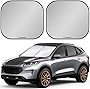 Windshield Sun Shade - Reflective Fabric Blocks Sun and Keeps Your Vehicle Cool. Foldable Sun Shield for Car Windshield. Windshield Sunshade