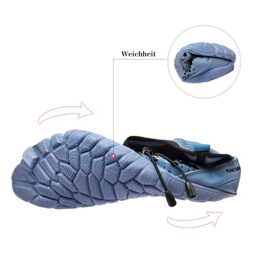 Image of Men's Hike Barefoot Quick-Dry Sports Shoes Wide Toe Aqua for Swim Diving Surfing Kayaking Pool Beach Walking