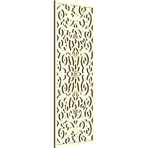 Image of Buel Decorative Pierced Fretwork Wood Wall Panels, 11 3 /8 inchW x 29 3 /8 inchH x 1 /4 inchT, Alder