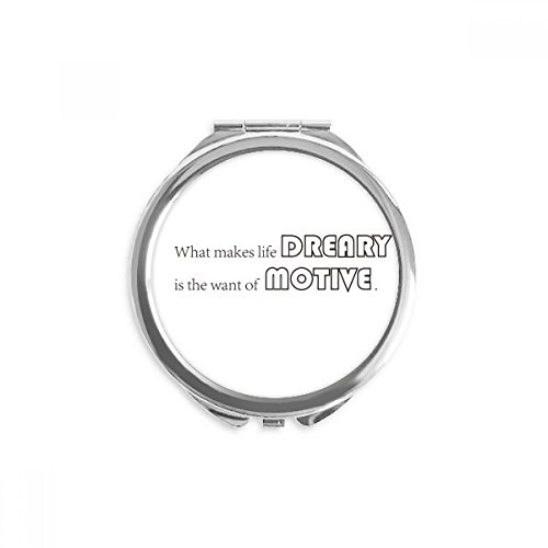 Miroir rond maquillage de poche DIYthinker avec citation inspirante pour embellir vos journées