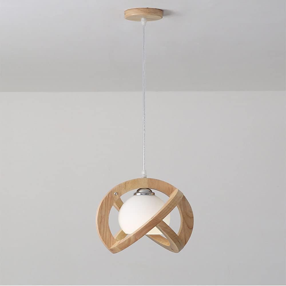 Araña de techo de madera moderna y lámpara colgante ajustable para salón y pasillo