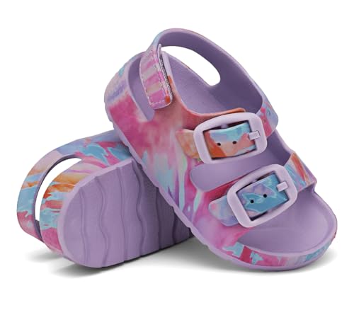 Image of ChayChax Toddler Boys Girls Double Buckle Sandals Children's Adjustable Back Strap Water Sandal