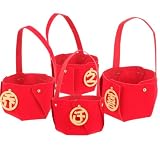 Borsa Regalo Rosso Non Tessuto, per Inaugurazione Casa 4 Pezzi
