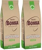 Bonka café tostado en grano para hostelería mezcla - 1 paquete x 1 kg (Paquete de 2)