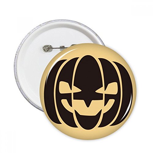 Pins ronde citrouille Halloween noir accessoire facile pour costume de fête