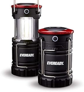 Eveready LED Camping Lantern 360 PRO (2-Pack), Super Bright Tent Lights, Rugged Water Resistant LED Lanterns, 100 Hour Run-time (Batteries Included)