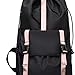Skateboard Backpack Longboard Bag Rucksack Portable Organizer Waterproof Elastic Shoulder Straps Suitable for Commuting Travel Outdoor, Pink