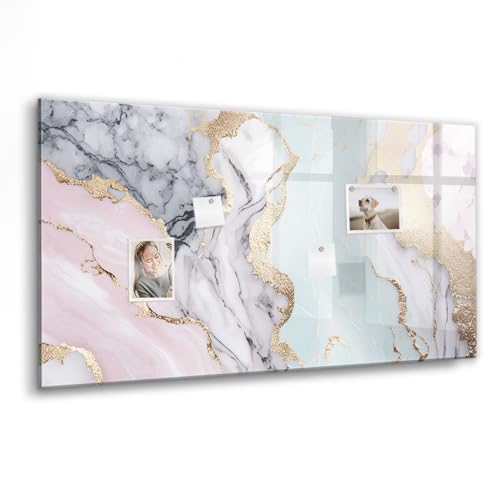 Crédence magnétique en verre trempé 120x60 style marbre haut de gamme