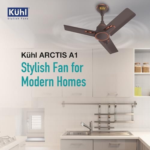 Image of KUHL Arctis A1 600 mm BLDC 65% Power Saving BLDC Ceiling Fan With Remote | BEE 5 Star Rated & ISI Marked | High Air Flow | 5 Year Brand Warranty on Motor | Espresso
