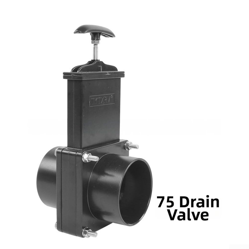 RV Valvola di scarico per acque reflue, 50 mm, in plastica ABS robusta (valvola di scarico da 75 mm) | Materiale ABS stabile, resistente alla corrosione, peso leggero, ideale per serbatoi d'acqua grigia, lunga durata